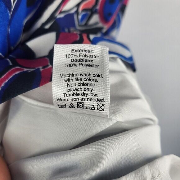 J Crew Womens Lace Up Butterfly Print Dress Size Small Blue Abstract Artsy Work - Picture 6 of 9